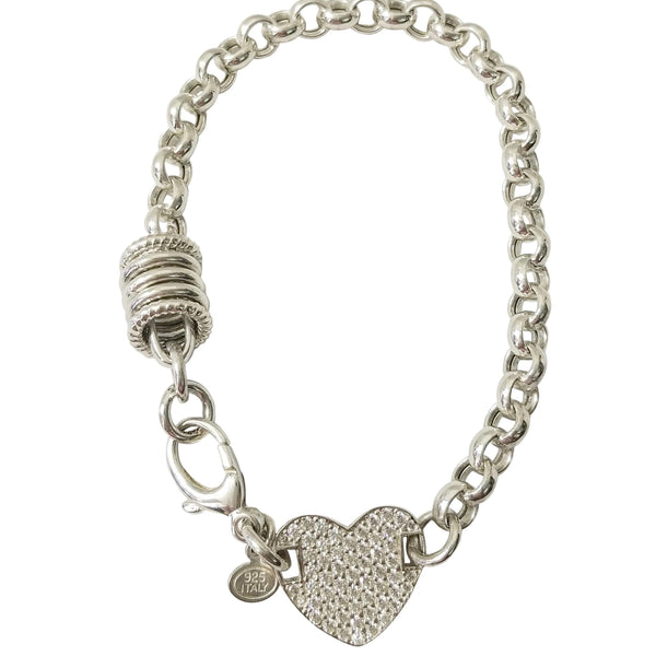 Chain Bracelet with Heart-Shaped Detail - Cape Diamond Exchange