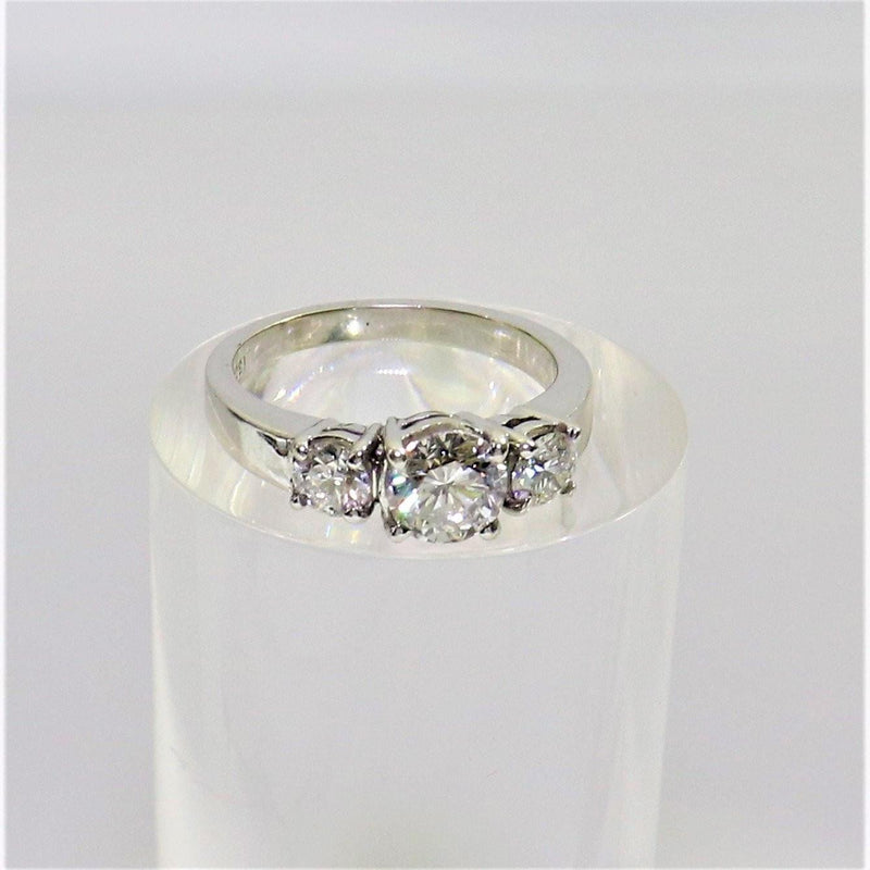 18 Kt White Gold and Diamond Trilogy Ring - Cape Diamond Exchange