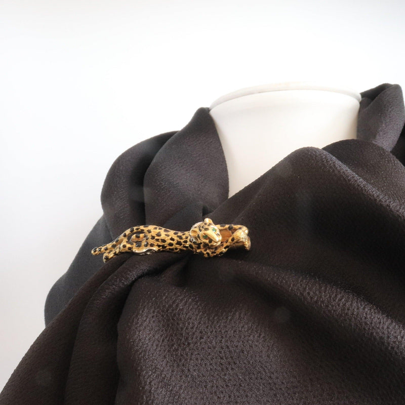 18kt Leopard Brooch with top view - cape diamond exchange