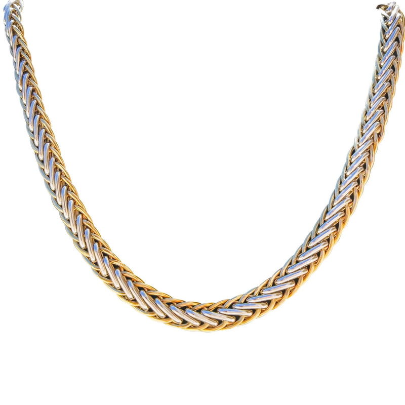 9 kt Yellow and White Gold Necklace with Signorettin Clasp - Cape Diamond Exchange