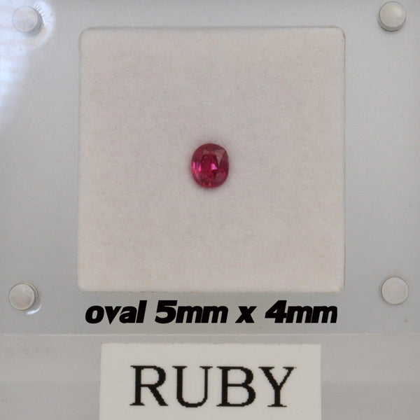 Oval 5mmx4mm Ruby Stone - cape diamond exchange