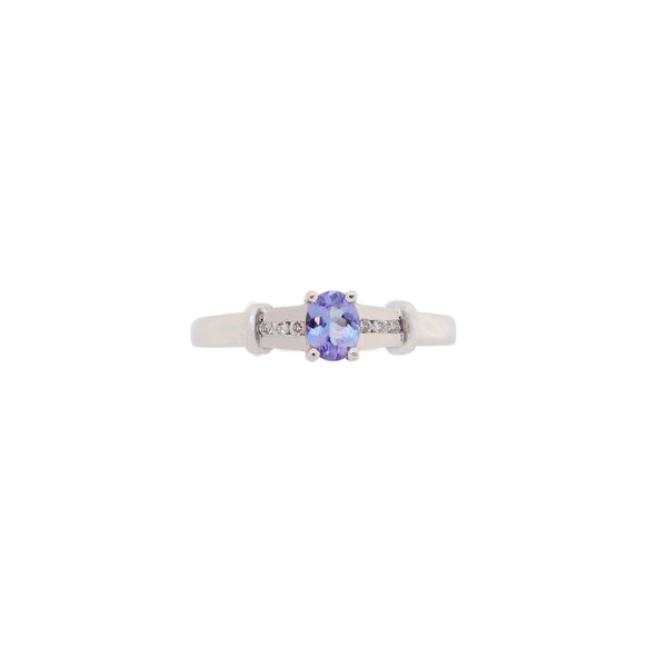 Oval Tanzanite and Diamond Ring