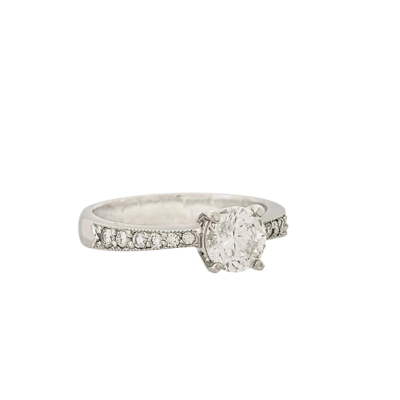Platinum Diamond Four-Claw Engagement Ring - Cape Diamond Exchange