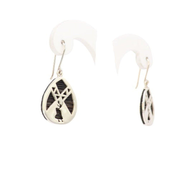 Pear Shaped Silver Earring with Dancer - Cape Diamond Exchange 