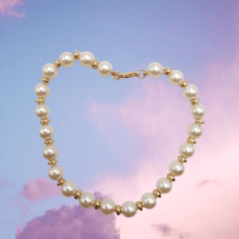 Glass pearl beads with Hematite - Cape Diamond Exchange.