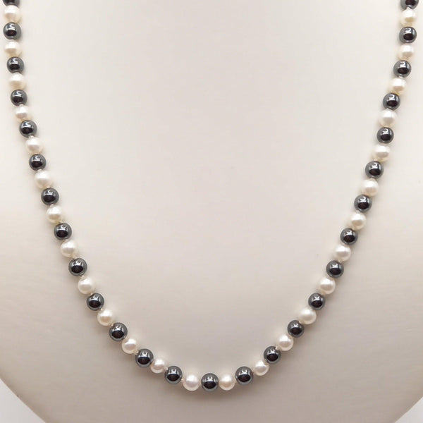 Hematite and Pearl Necklace - Cape Diamond Exchange