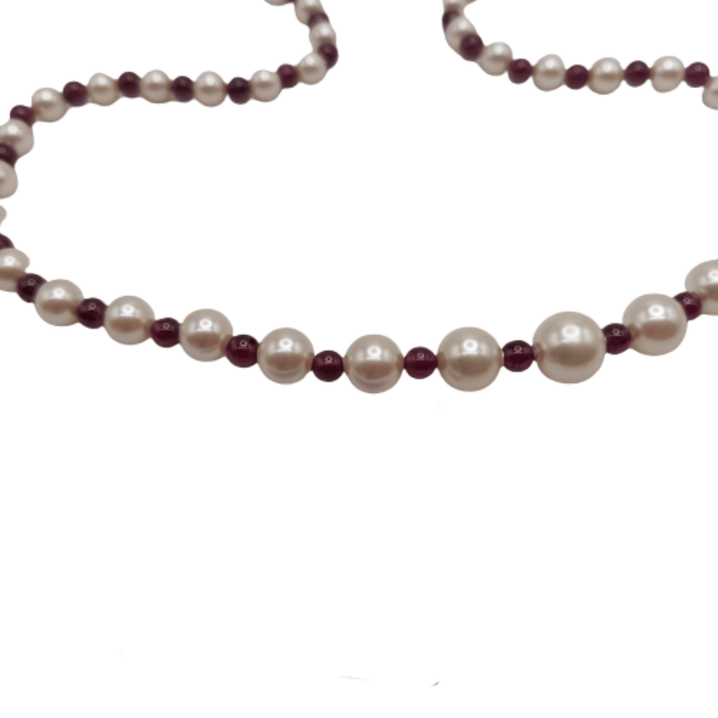Pearl and Garnet Necklace - Cape Diamond Exchange