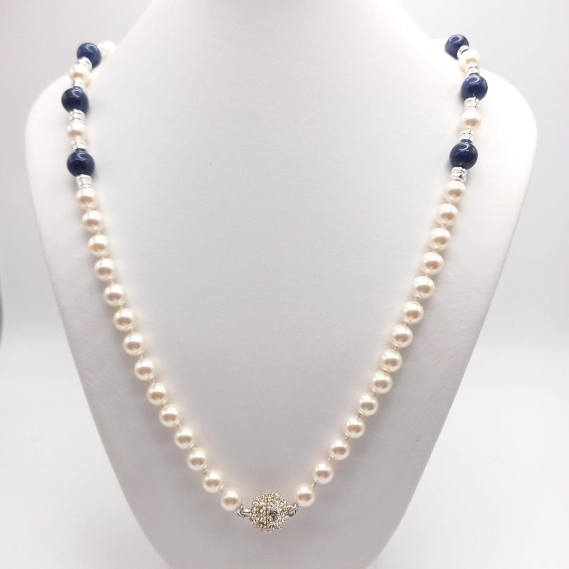 Pearl and Sodalite necklace - Cape Diamond Exchange