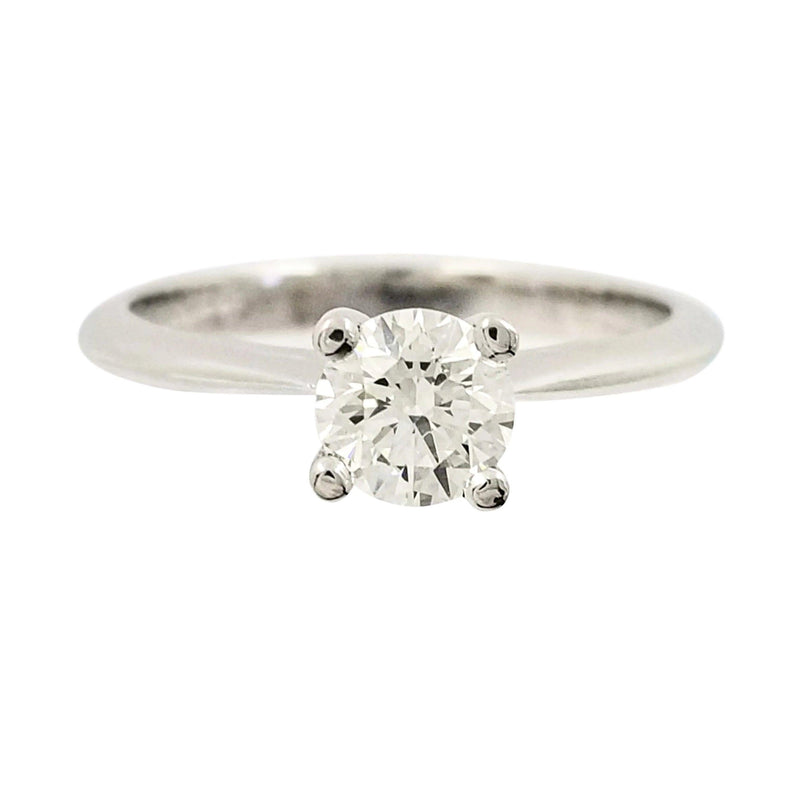 18 kt White Gold White Ice Cream Cone Solitaire Diamond Ring - Cape Diamond Exchange