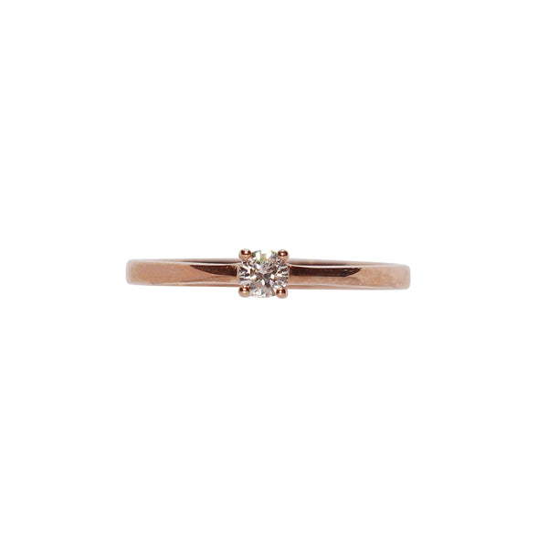 Rose Gold 4-Claw Solitaire Diamond Ring - Cape Diamond Exchange 