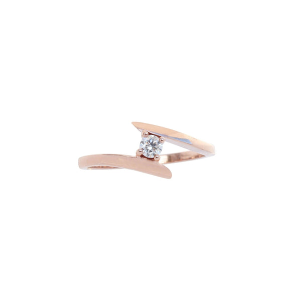 Rose Gold Diamond Enggaeemnt Ring - Cape Diamond Exchange