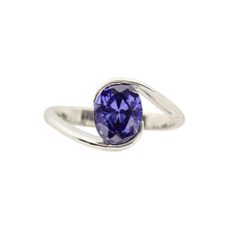 Silver Bluestone Oval-cut Ring - Cape Diamond Exchange 