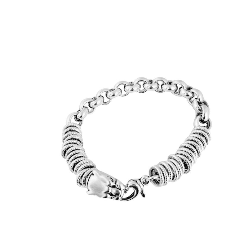 Silver Tiger Head Bracelet - Cape Diamond Exchange