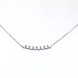 9kt White Gold with Tennis Necklace - Cape Diamond Exchange