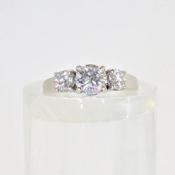 18 Kt White Gold and Diamond Trilogy Ring - Cape Diamond Exchange