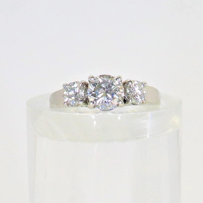 18 Kt White Gold and Diamond Trilogy Ring - Cape Diamond Exchange