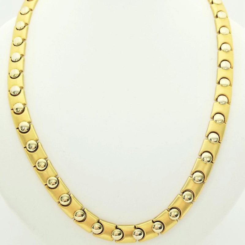Two Tone Necklace with Little Domes - Cape Diamond Exchange