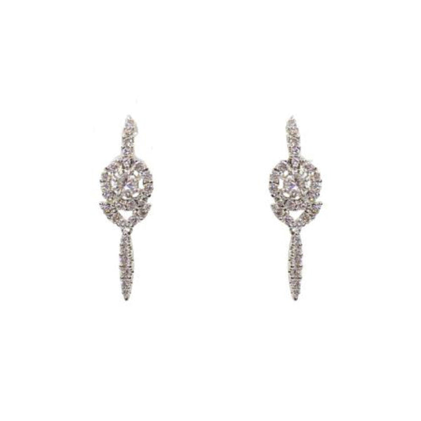White Gold Diamond pendant-drop Earrings