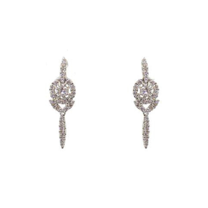 White Gold Diamond pendant-drop Earrings