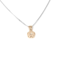 Yellow Gold Clover Pendant front view - cape diamond exchange