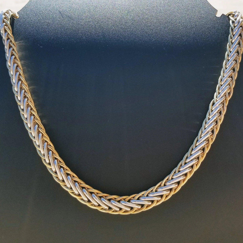 9 kt Yellow and White Gold Necklace with Signorettin Clasp - Cape Diamond Exchange