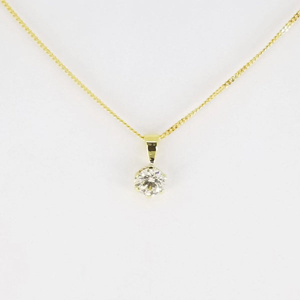 18 kt Yellow Gold Diamond Pendant - Cape Diamond Exchange