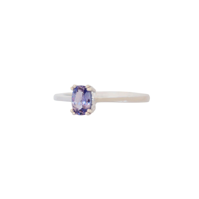 Double Four Claw Oval Tanzanite Solitaire Ring - Cape Diamond Exchange