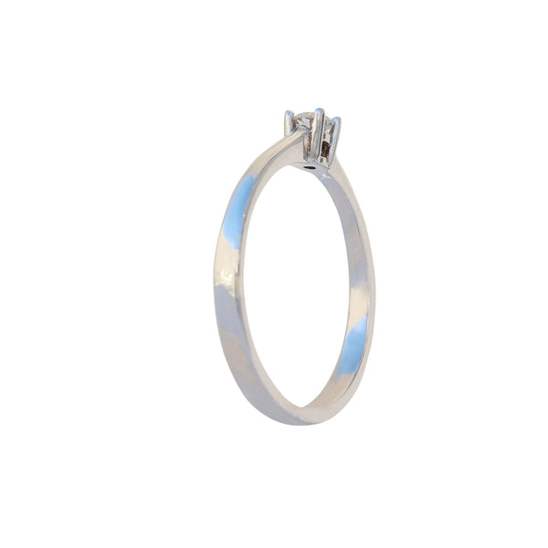 White Gold Diamond Solitaire Ring - cape diamond exchange