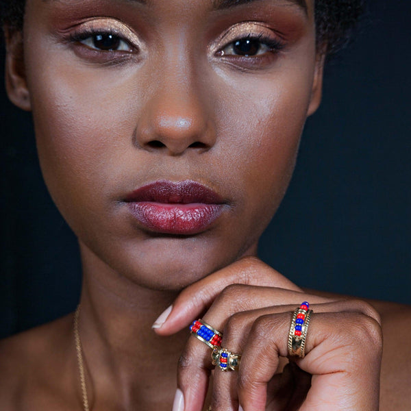 Silver African Beaded Ring - Cape Diamond Exchange