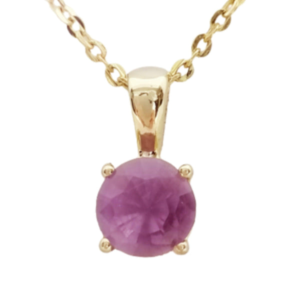 Yellow Gold and Amethyst Pendant - Cape Diamond Exchange