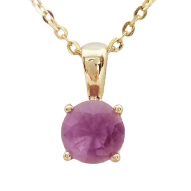 Yellow Gold and Amethyst Pendant - Cape Diamond Exchange