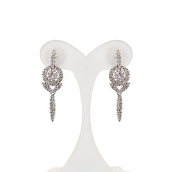 White Gold Diamond pendant-drop Earrings Cape Diamond Exchange in St. George's Mall