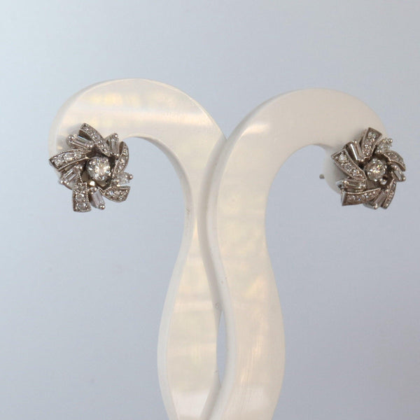Diamond Pinwheel Earrings - cape diamond exchange