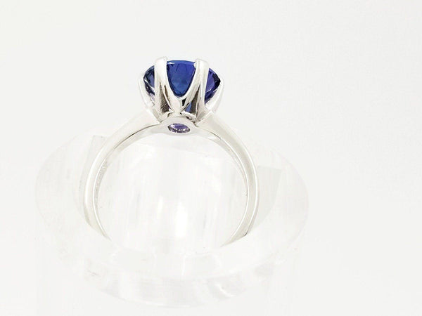 18 kt White Gold Tanzanite Ring, Protea Design - Cape Diamond Exchange