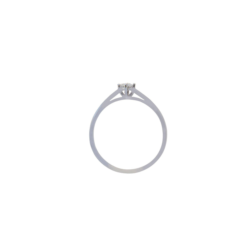 White Gold Diamond Solitaire Engagement Ring - cape diamond exchange