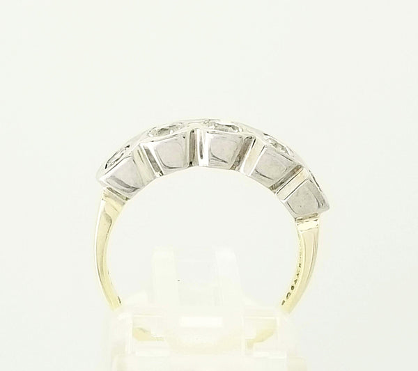 9 kt Yellow Gold Cubic Zircon Half Eternity Ring - Cape Diamond Exchange