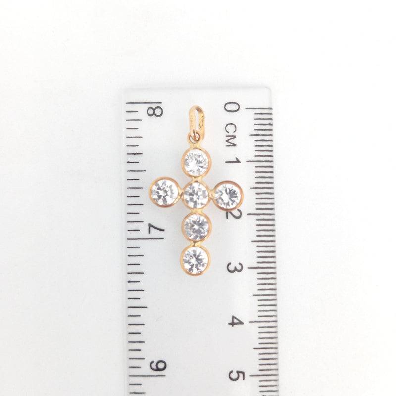 measurements - 9kt Yellow Gold Ice Pendant - cape diamond exchange