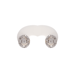 18kt Oval Shaped Diamond Stud Earrings - cape diamond exchange