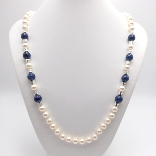 Pearl and Sodalite necklace - Cape Diamond Exchange