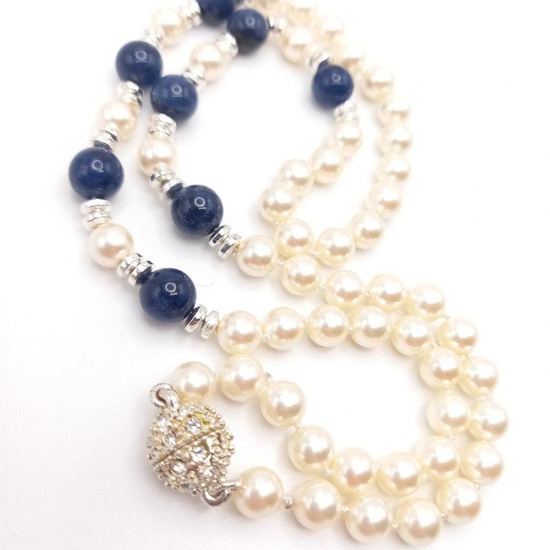 Pearl and Sodalite necklace - Cape Diamond Exchange