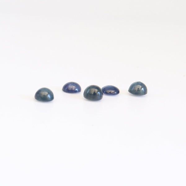 3.7mm round cab sapphire stone - cape diamond exchange