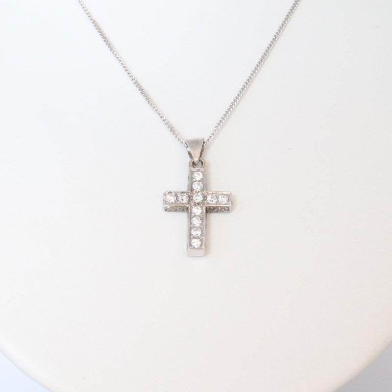 White Gold 3D Cross - cape diamond exchange